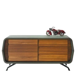 Credenza in pelle verde Amalfi