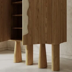Credenza in rovere e marmo Creta