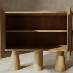 Credenza in rovere e marmo Creta