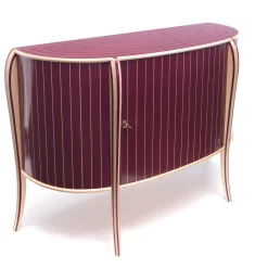 Credenza intarsiata in acero e cuore viola