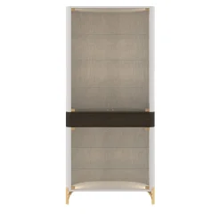 Credenza in vetro bianco a doppia porta