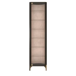 Credenza in vetro con porta singola e illuminazione a LED
