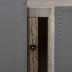 Credenza Iris in Pelle Grigia