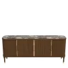 Credenza Joyce a 4 ante con piano in pietra di Libero Rutilo