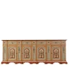 Credenza laccata floreale in stile barocco veneziano