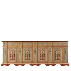 Credenza laccata floreale in stile barocco veneziano