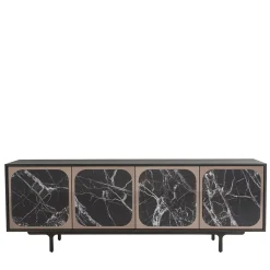 Credenza Margarette a 4 ante effetto marmo Breccia Imperiale