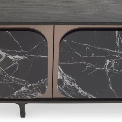 Credenza Margarette a 4 ante effetto marmo Breccia Imperiale