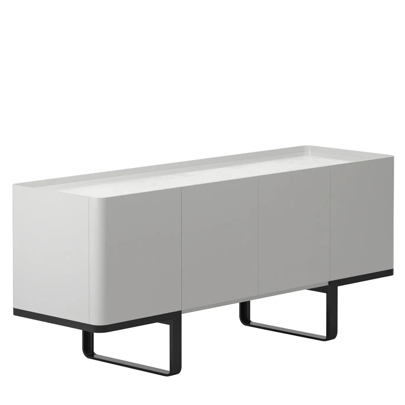 Credenza Mayor a 4 porte con top in marmo di Carrara di Marco Piva