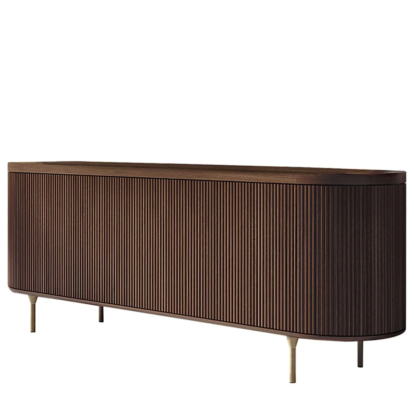 Credenza Opale a 3 ante in noce canalizzato