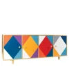 Credenza Pantalone a 4 ante in policromia
