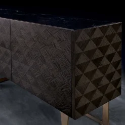 Credenza quadrata in sicomoro