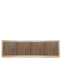 Credenza scanalata a 4 ante Fuga Noce Due di Mascia Meccani