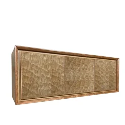Credenza Scolpita a parete intagliata a 3 ante di Mascia Meccani
