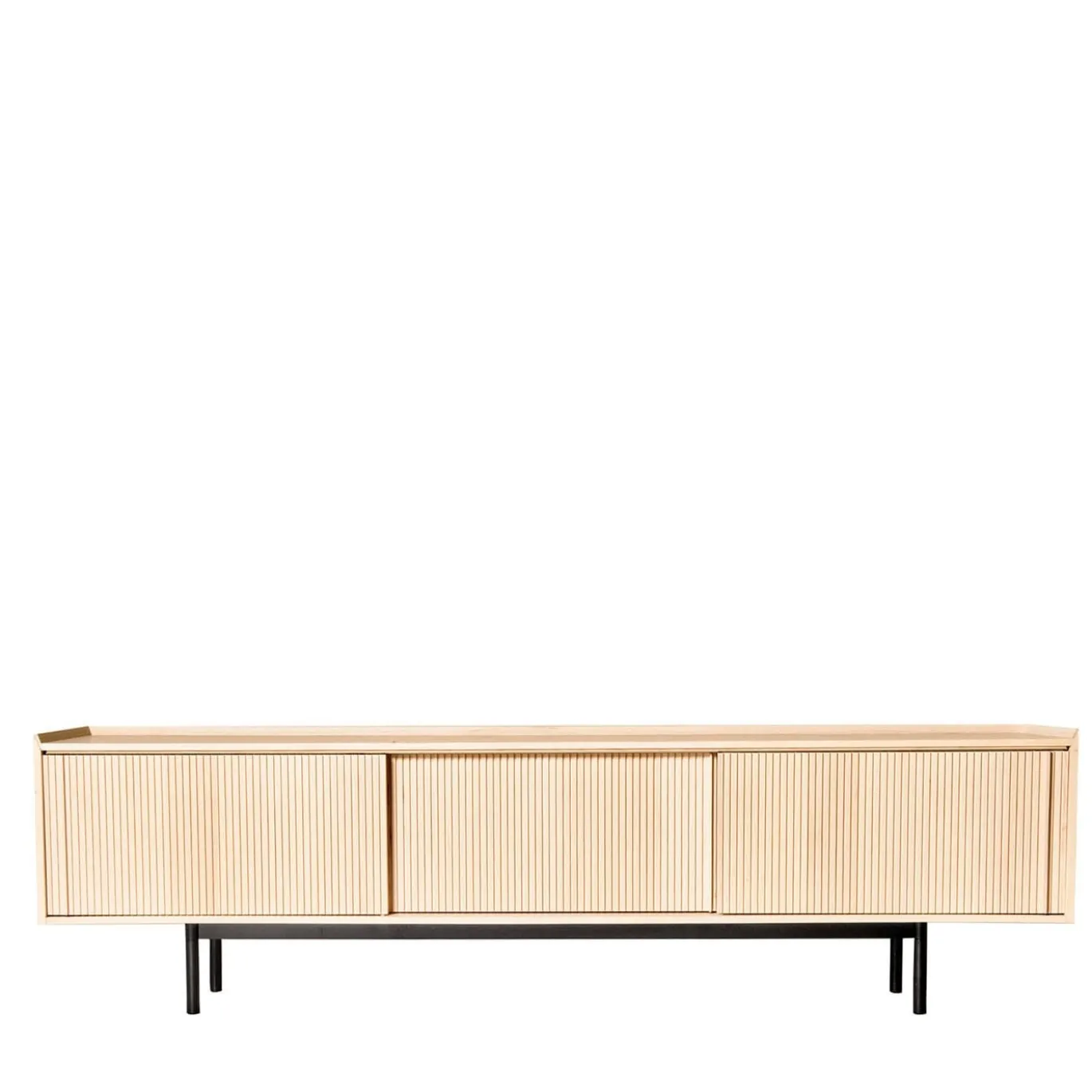 Credenza Sipario 3 porte bassa in frassino naturale