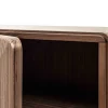 Credenza SIR 3 in noce con base in ottone bronzato
