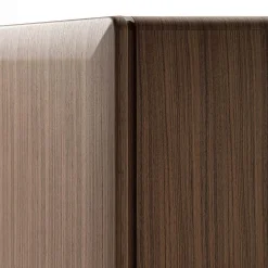 Credenza SIR 3 in noce con base in ottone bronzato