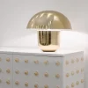 Credenza Sphera in laccato bianco lucido con dettagli in vetro di Murano