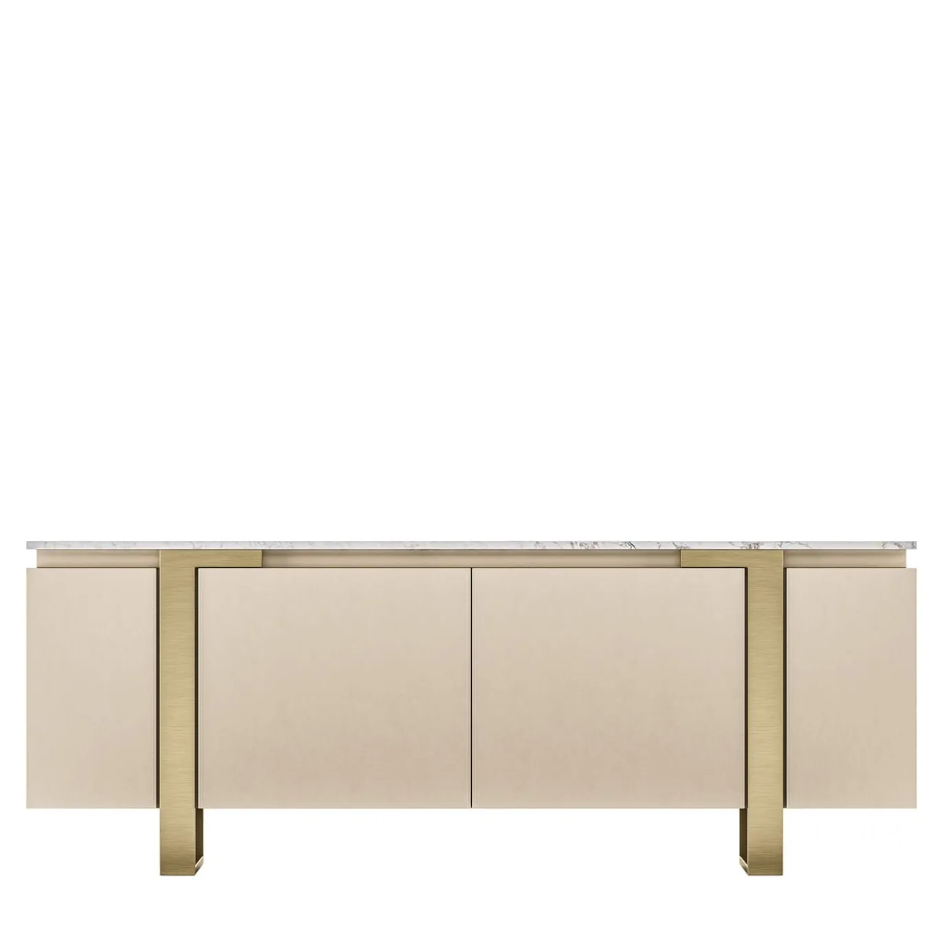 Credenza Toscana in pelle beige