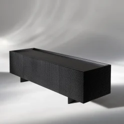 Credenza TV Alfieri in legno laccato nero