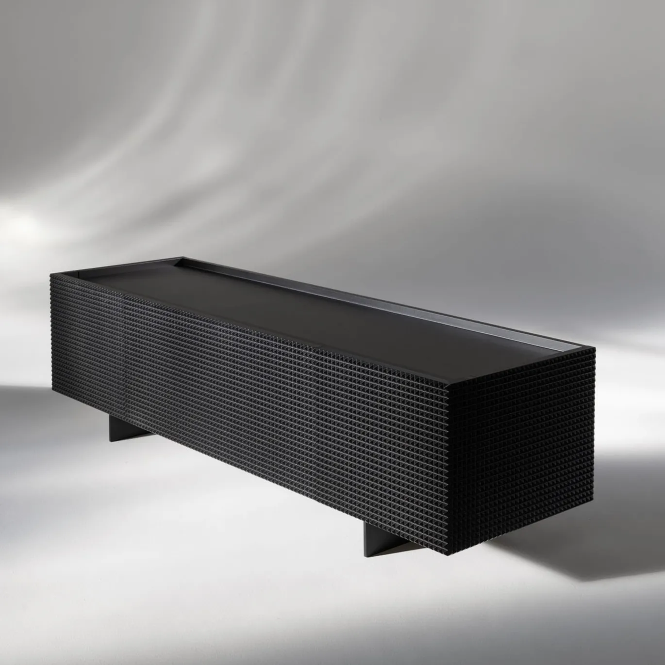 Credenza TV Alfieri in legno laccato nero