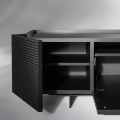 Credenza TV Alfieri in legno laccato nero