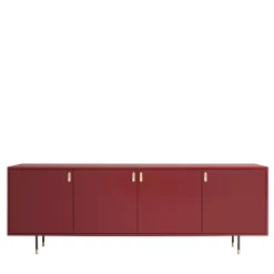 Credenza Universe a 4 porte rosso marsala