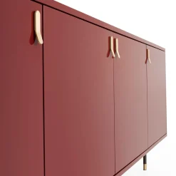 Credenza Universe a 4 porte rosso marsala