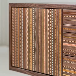 Credenza Vertigo in Noce Policromo Intarsiato