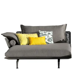 Cruise Alu Right Black Lounge Sofa di Ludovica & Roberto Palomba