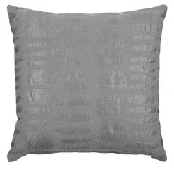 Cuscino Carrè argentato quadrato in Dry Stone Jacquard Fabric