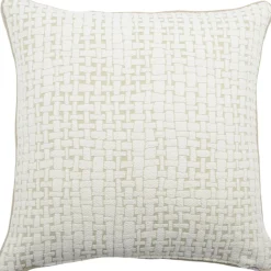Cuscino Carrè avorio in Tessuto Jacquard Lovely