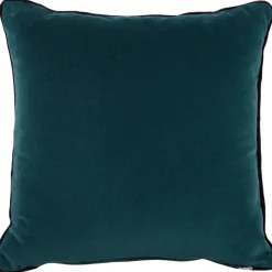Cuscino Carré azzurro in tessuto jacquard geometrico