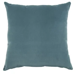 Cuscino Carrè Azzurro in Velluto di Cotone