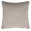 Cuscino Carrè beige in tessuto Tricot Jacquard
