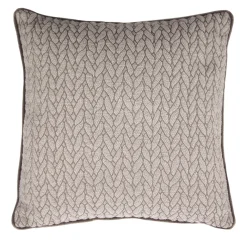 Cuscino Carrè beige in tessuto Tricot Jacquard