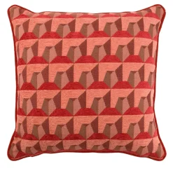 Cuscino Carrè in tessuto jacquard geometrico Relief