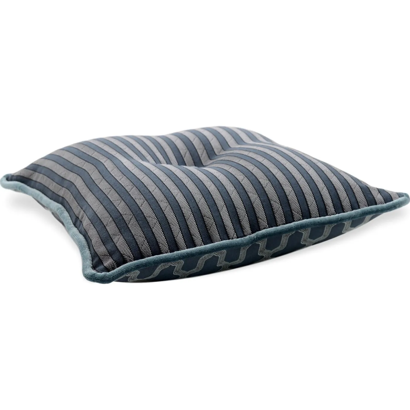 Cuscino Carré in tessuto jacquard a righe