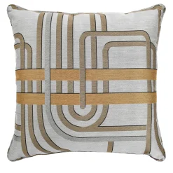 Cuscino Carrè in tessuto Jacquard oro Les Intrigues