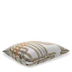 Cuscino Carrè in tessuto Jacquard oro Les Intrigues