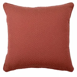 Cuscino Carrè in tessuto jacquard terracotta Filigrana Bollicine