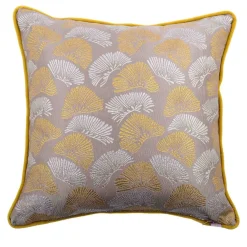 Cuscino Carrè in tessuto jacquard floreale