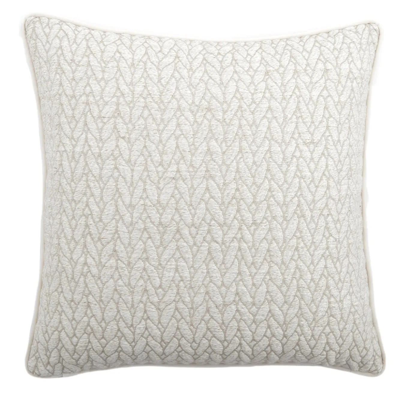 Cuscino Carrè in tessuto jacquard treccia