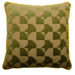 Cuscino Carrè in tessuto jacquard Pied-De-Poule