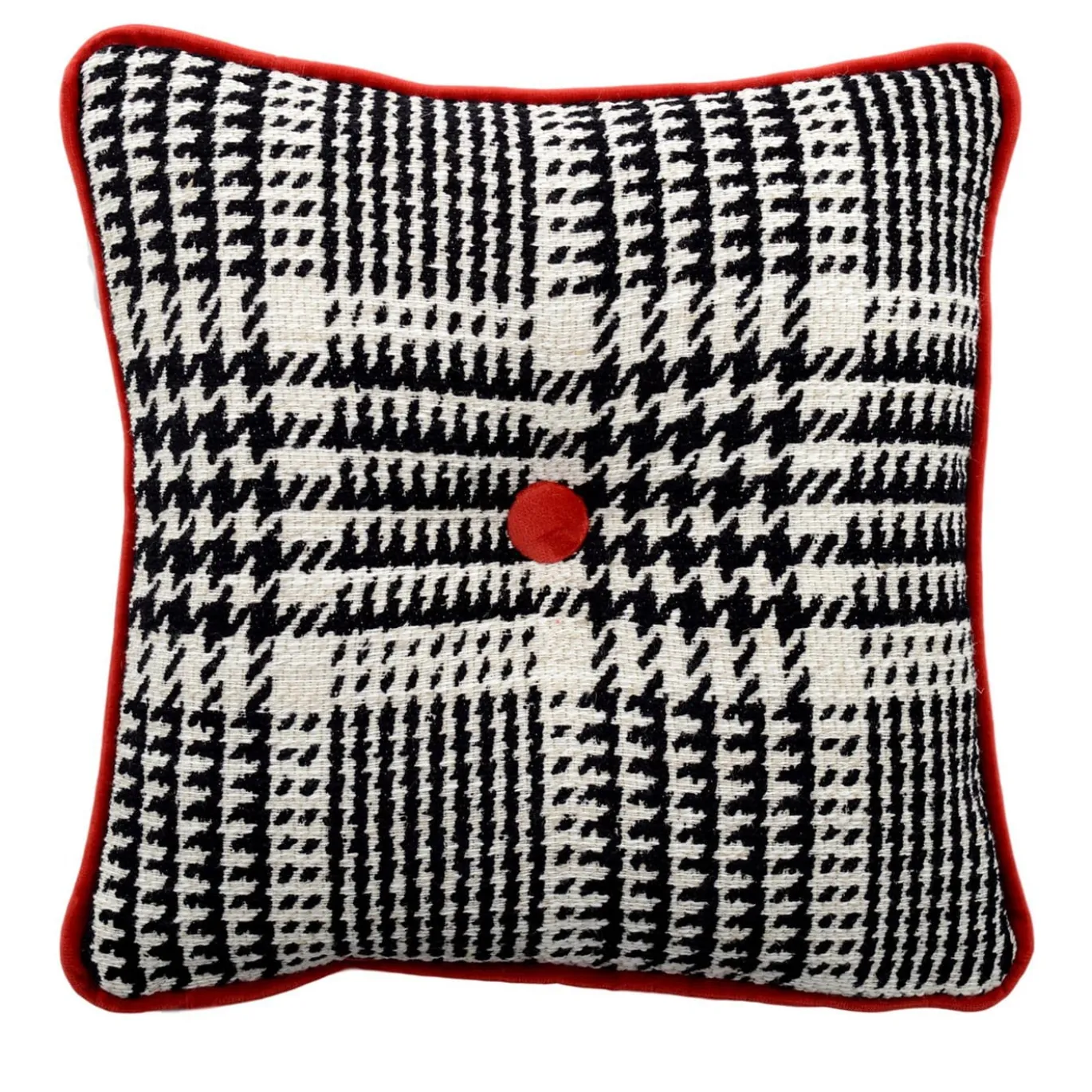 Cuscino Carré in tessuto jacquard Prince di Galles