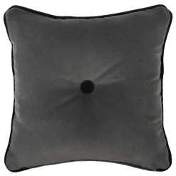 Cuscino Carrè Nero in tessuto jacquard Relief e Velluto di Cotone