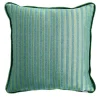 Cuscino Carrè verde in tessuto jacquard a righe
