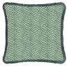 Cuscino con frange verde zebra