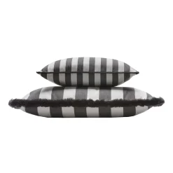 Cuscino da esterno Happy White e Carbon con frange