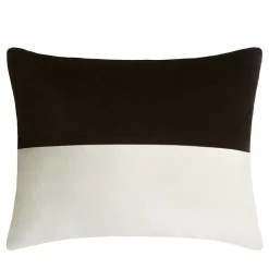 Cuscino DOPPIO ORIZZONTALE in velluto bianco e nero